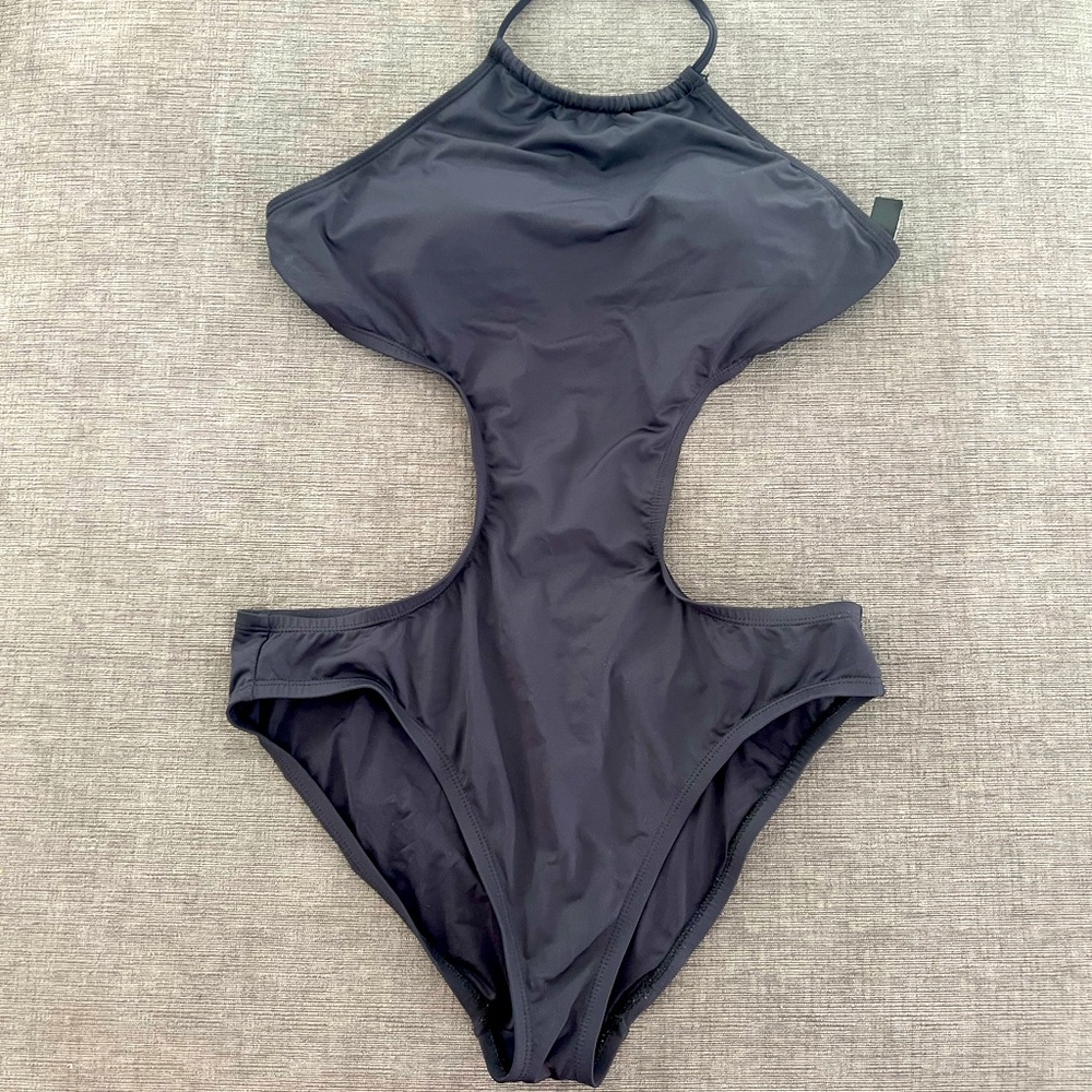 La Blanca Tummy Control Halter Monokini One Piece Swimsuit Sz 12